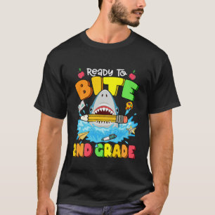 Camiseta Crianças Prontas A Morder Tubarão De Grau Segundo