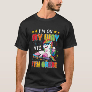 Camiseta Crianças Prontas Para A Sétima Série 7 Com Skat