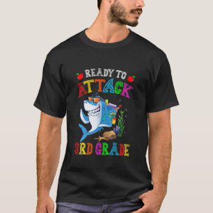 Camiseta Crianças Prontas Para Atacar Bebês Do 3º Ano