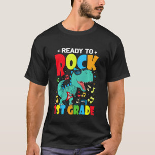 Camiseta Crianças Prontas Para Balançar Dinossauro Da Class
