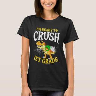 Camiseta Crianças Prontas Para Detonar no 1º Ano Dia de Din