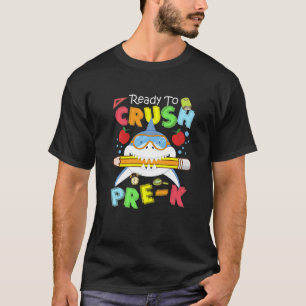Camiseta Crianças Prontas Para Esmagar Antes Do Tubarão K D