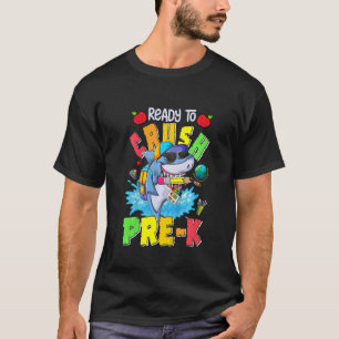Camiseta Crianças Prontas Para Esmagar Antes Do Tubarão K D