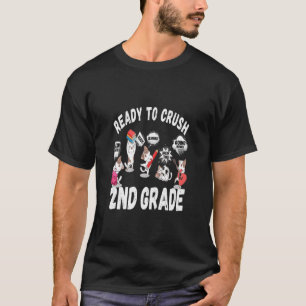 Camiseta Crianças Prontas Para Esmagar Gato De Gato De Clas