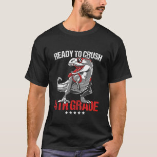 Camiseta Crianças Prontas Para Esmagar O 4º Ano De Volta Pa