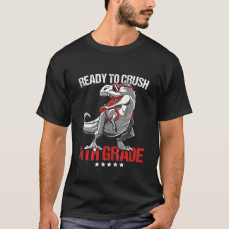 Camiseta Crianças Prontas Para Esmagar O 4º Ano De Volta Pa