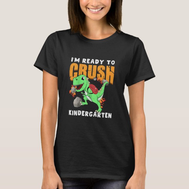 Camiseta Crianças Prontas Para Esmagar O Jardim De Infância (Frente)