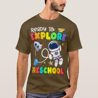 Camiseta Crianças Prontas Para Explorar A Pré-Escola De Vol