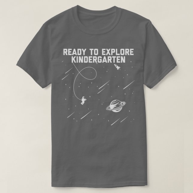 Camiseta Crianças PRONTAS PARA EXPLORAR KINDERGARTEN 1rua D (Frente do Design)