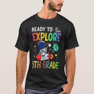 Camiseta Crianças Prontas Para Explorar O Astronauta Do Qui