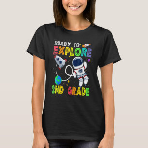Camiseta Crianças Prontas Para Explorar O Menino De Astrona