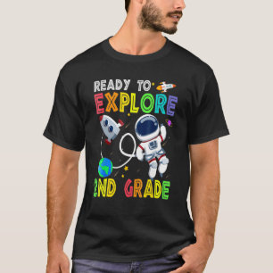 Camiseta Crianças Prontas Para Explorar O Menino De Astrona