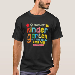 Camiseta Crianças Prontas para o Jardim de Infância Primeir