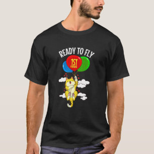 Camiseta Crianças Prontas Para Voar 1º Ano Gato Volta às A
