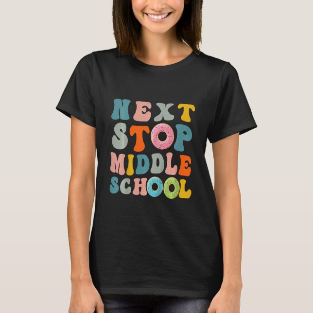 Camiseta Crianças Próxima Param Escola Secundária Gra (Frente)
