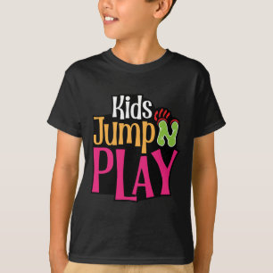 Camiseta Crianças pulam N toquem tipografia personalizada n