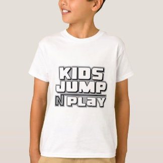 Camiseta Crianças pulam N toquem tipografia personalizada n
