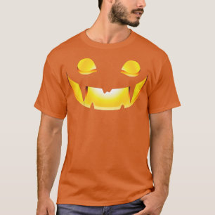 Camiseta Crianças Pumpkin Enfrentando Engraçado Feliz Vinta