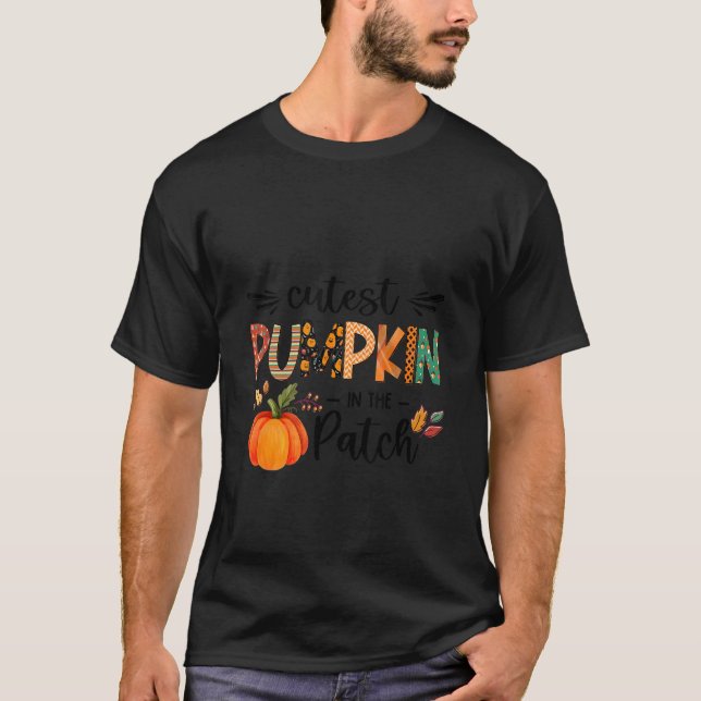 Camiseta Crianças Pumpkin Mais Cortado No Patch As Meninas  (Frente)