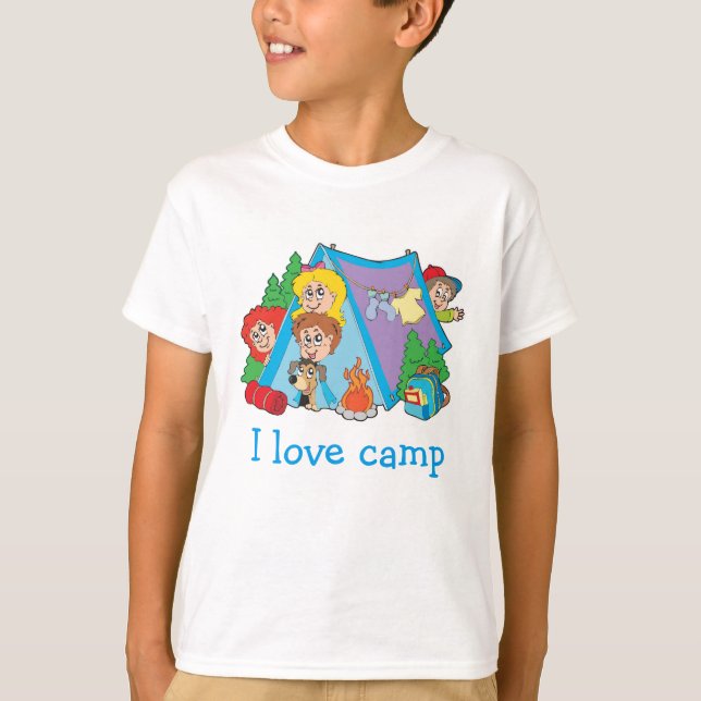 Camiseta Crianças Que Adoro Camp T-Shirt (Frente)