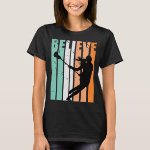 Camiseta Crianças Que Adoro Equipe Lacrosse Acreditam em St