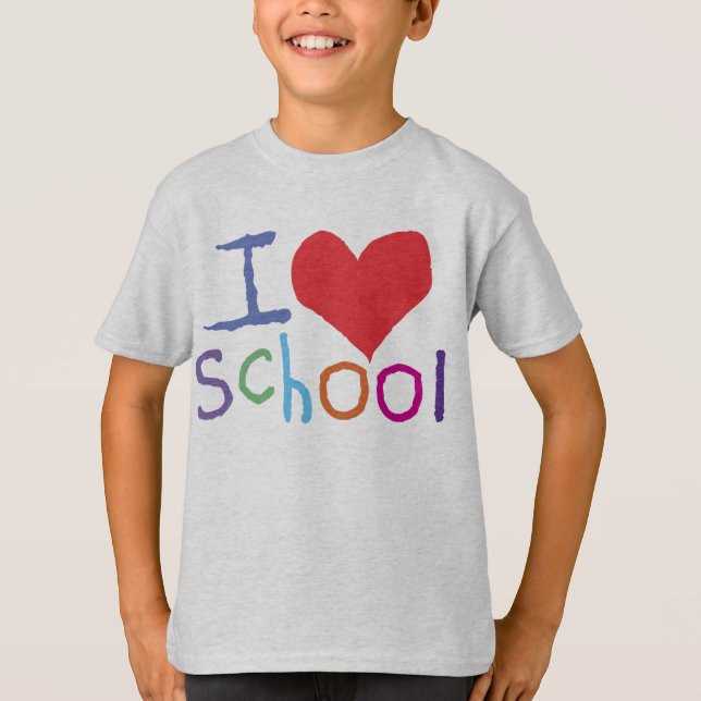 Camiseta Crianças Que Adoro Escola (Frente)