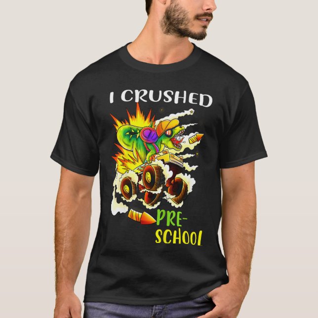 Camiseta Crianças Que Esmagei Antes Do K Monstro Dinossauro (Frente)