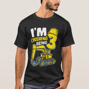 Camiseta Crianças que estou esmagando sendo 3 anos garotos