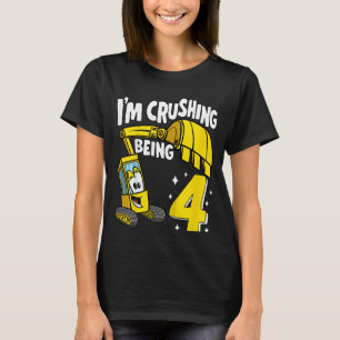 Camiseta Crianças que estou esmagando sendo 4 anos garotos