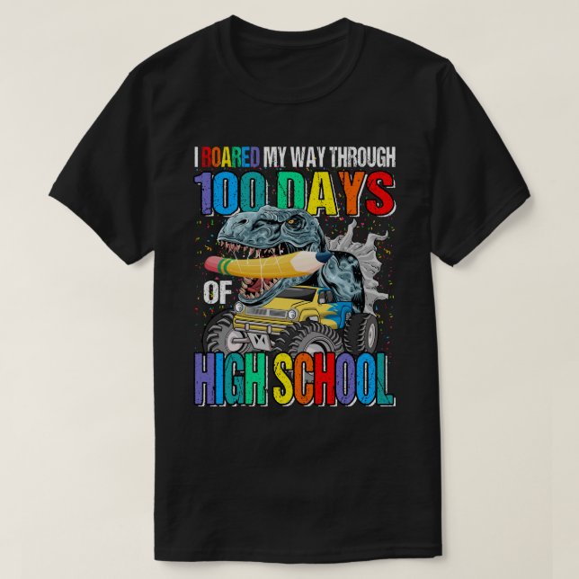 Camiseta Crianças Que Eu Caminhei Por 100 Dias De Ensino Mé (Frente do Design)