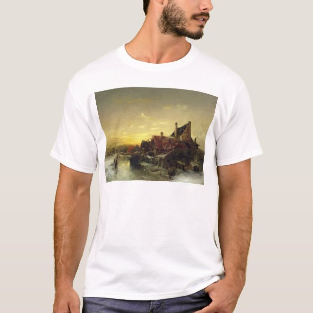 Camiseta Crianças que jogam no gelo (Frente)