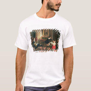 Camiseta Crianças que jogam no treinador e nos cavalos