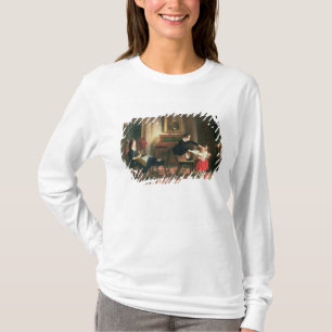 Camiseta Crianças que jogam no treinador e nos cavalos