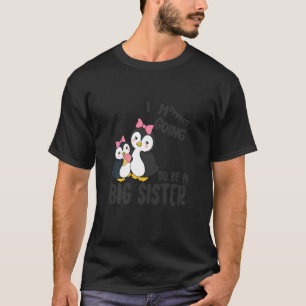 Camiseta Crianças que serei uma grande Irmã Pinguin promovi