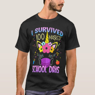 Camiseta Crianças Que Sobrevivi A 100 Dias Escolares Mascar