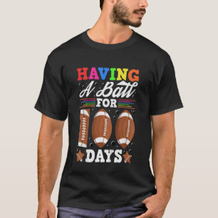 Camiseta Crianças Que Têm Bola Por 100 Dias De Futebol Esco