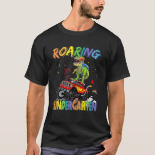 Camiseta Crianças Rajando O Jardim De Infância Dinossauro