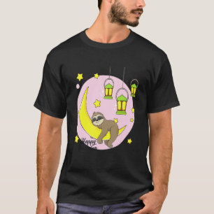 Camiseta Crianças Ramadan Mubarak Ramadan Kareem Preguiça