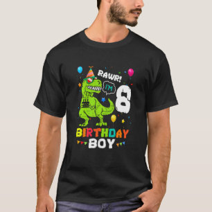 Camiseta Crianças Rarw Eu sou o garoto de 8 anos 8 anos 8 a
