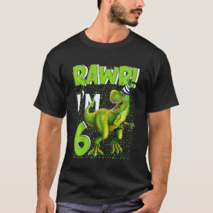 Camiseta Crianças Raw, tenho 6 anos, garoto de aniversário,