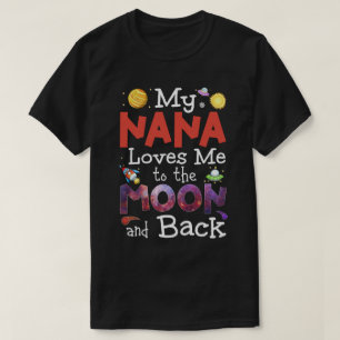 Camiseta Crianças RD Nana Me Ama Ao Bebê Lua E Volta 