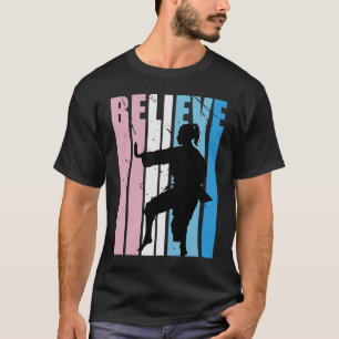 Camiseta Crianças Retro Karate Motivational Acredita Na Prá