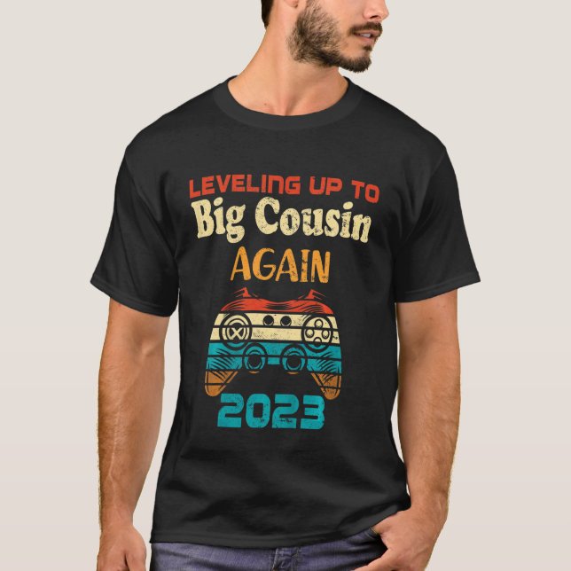 Camiseta Crianças Retro Nivelando Até Primo Grande Novament (Frente)