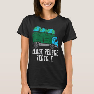 Camiseta Crianças Reutilizam Comboio de Reciclar Reduzido C