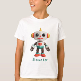 Camiseta Crianças Robô Personalizáveis