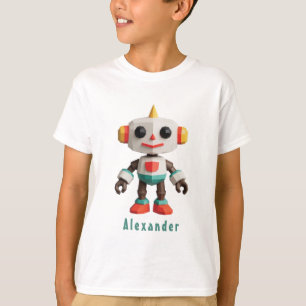 Camiseta Crianças Robô Personalizáveis