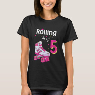 Camiseta Crianças Rolando Em Patins De Roda Para Aniversári