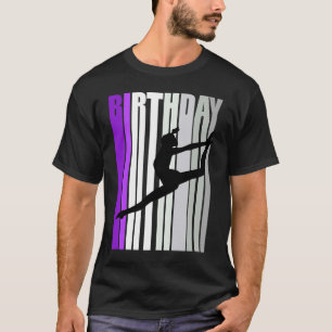 Camiseta Crianças Roxas bonito Dançam Aniversário Comboio C
