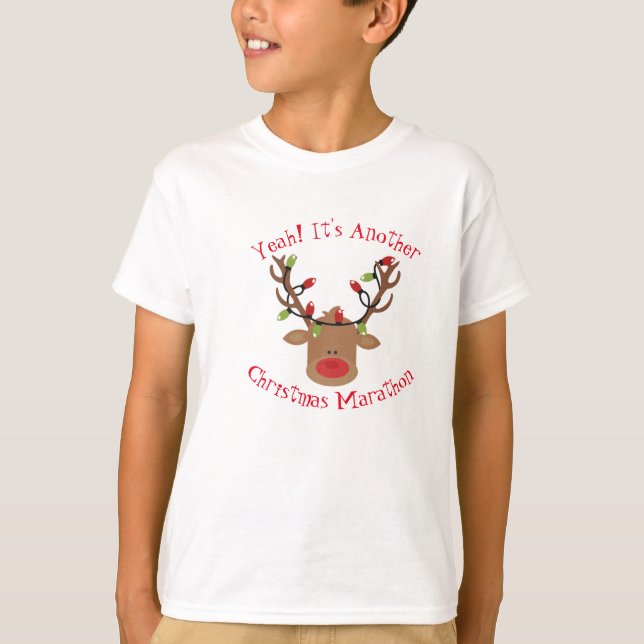 Camiseta Crianças Rudolph Vídeo Natal (Frente)