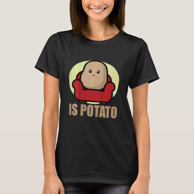 Camiseta Crianças São Batata Na Televisão Como Se Vê Em Pot (Frente)
